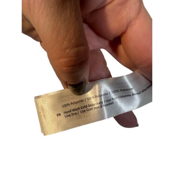 BOG Collective Cream Long Sleeve Ruffled Polka Dot Sheer Blouse Top Women Sz S - Picture 12 of 12